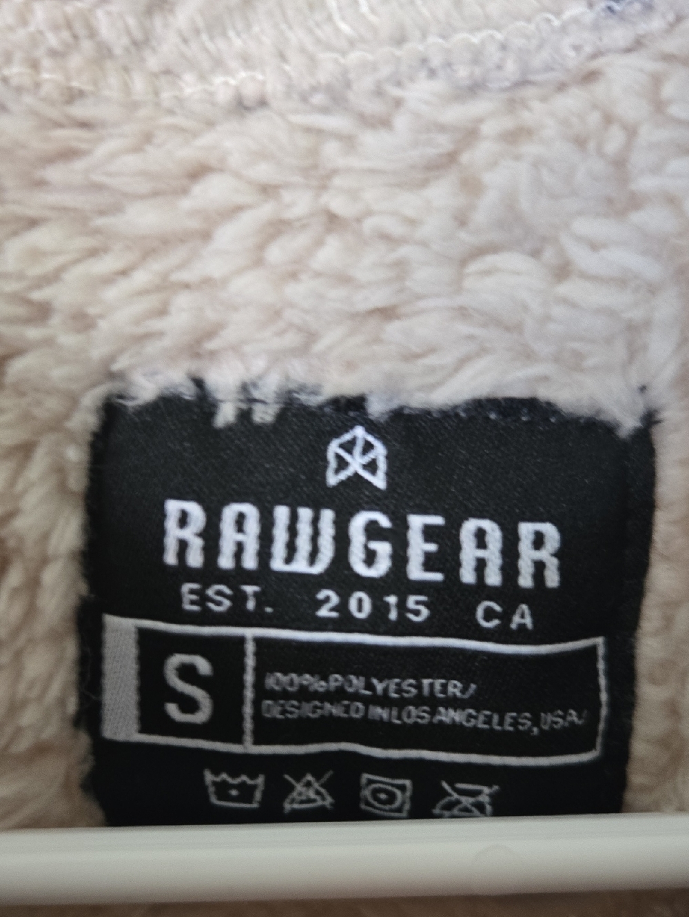 Rawgear Beige Teddy Jacket with Red Zip - Women's Plush Sherpa Coat Very OVERSIZ - Picture 2 of 7